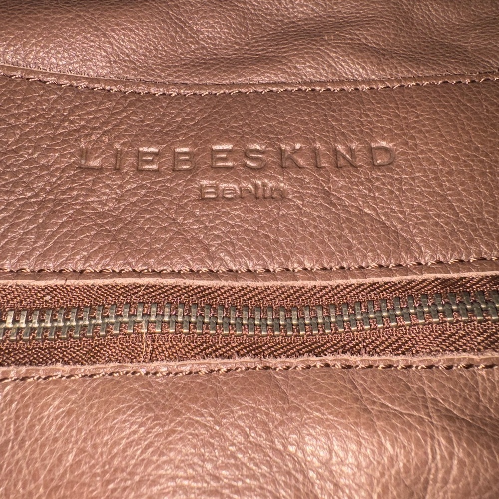 Liebeskind Berlin Soft Leather Crossbody Bag Camel Tan Multi-Pocket P12 - Picture 6 of 11